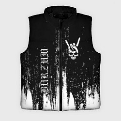 Мужской жилет Burzum и рок символ на темном фоне