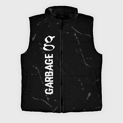 Мужской жилет Garbage glitch на темном фоне: по-вертикали