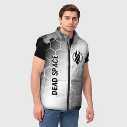 Мужской жилет Dead Space glitch на светлом фоне: надпись, символ, цвет: 3D-черный — фото 2