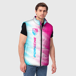 Мужской жилет Porsche neon gradient style: по-вертикали, цвет: 3D-черный — фото 2