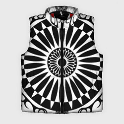 Мужской жилет Черно белый узор с радиусами, цвет: 3D-красный