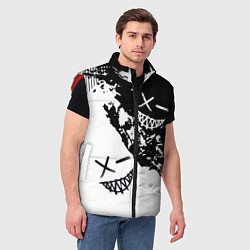 Мужской жилет Smile - black and white, цвет: 3D-красный — фото 2