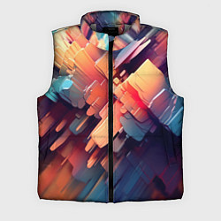 Мужской жилет Цветная абстракция каменных сланцев, цвет: 3D-светло-серый
