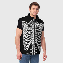 Мужской жилет Skeleton ribs, цвет: 3D-черный — фото 2