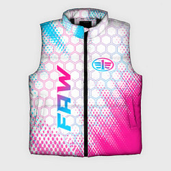 Мужской жилет FAW neon gradient style: надпись, символ, цвет: 3D-черный