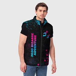 Мужской жилет JoJo Bizarre Adventure - neon gradient: надпись, с, цвет: 3D-черный — фото 2