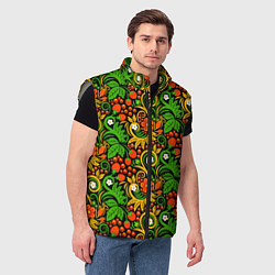 Мужской жилет Русское народное искусство - хохлома, цвет: 3D-светло-серый — фото 2
