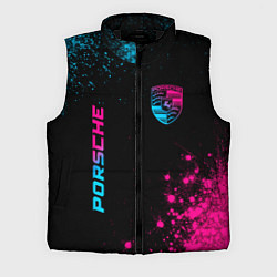 Мужской жилет Porsche - neon gradient: надпись, символ