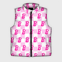 Мужской жилет Розовая шашка и Барби, цвет: 3D-светло-серый
