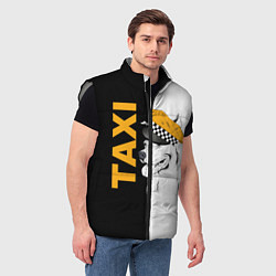 Мужской жилет Собака в кепке таксиста, цвет: 3D-светло-серый — фото 2