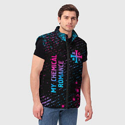 Мужской жилет My Chemical Romance - neon gradient: надпись, симв, цвет: 3D-черный — фото 2