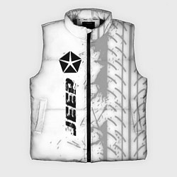 Мужской жилет Jeep speed на светлом фоне со следами шин: по-верт, цвет: 3D-черный