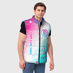 Мужской жилет Three Days Grace neon gradient style: надпись, сим, цвет: 3D-черный — фото 2