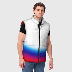 Мужской жилет Флаг России градиент, цвет: 3D-красный — фото 2