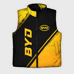 Мужской жилет BYD - gold gradient: надпись, символ