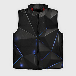 Мужской жилет Black geometry texture, цвет: 3D-красный
