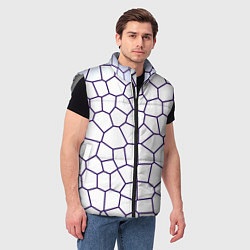 Мужской жилет Сетчатый паттерн, цвет: 3D-светло-серый — фото 2