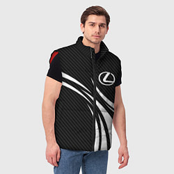 Мужской жилет Lexus - carbon line, цвет: 3D-красный — фото 2