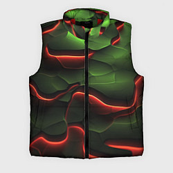 Мужской жилет Объемные красно зеленые плиты, цвет: 3D-красный