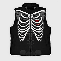 Мужской жилет Скелет: ребра с винишком, цвет: 3D-светло-серый