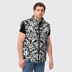 Мужской жилет Floral pattern - irezumi - neural network, цвет: 3D-светло-серый — фото 2