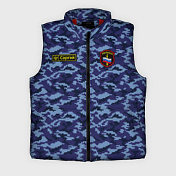 Мужской жилет Камуфляж охрана - Сергей, цвет: 3D-красный