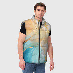 Мужской жилет Янтарь и бирюза, цвет: 3D-светло-серый — фото 2