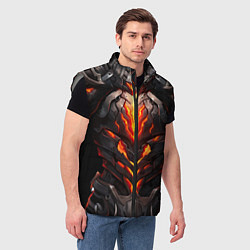 Мужской жилет Огненный доспех рыцаря Elden Ring, цвет: 3D-светло-серый — фото 2