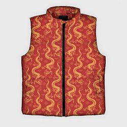 Мужской жилет Символ года дракон, цвет: 3D-красный
