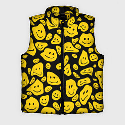 Мужской жилет Расплывающиеся смайлы на черном