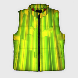 Мужской жилет Зеленые неоновые полосы, цвет: 3D-красный