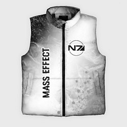 Мужской жилет Mass Effect glitch на светлом фоне: надпись, симво, цвет: 3D-черный