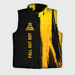 Мужской жилет Fall Out Boy - gold gradient: по-вертикали, цвет: 3D-черный