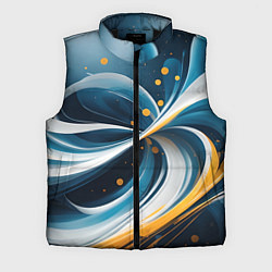 Мужской жилет Закрученная абстракция от нейросети, цвет: 3D-черный