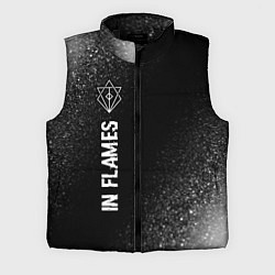 Мужской жилет In Flames glitch на темном фоне: по-вертикали, цвет: 3D-черный