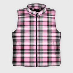 Мужской жилет Розовая клетка, цвет: 3D-черный