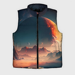 Мужской жилет Планета в далеком космосе, цвет: 3D-черный