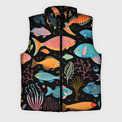 Мужской жилет Фолк-арт рыбовы, цвет: 3D-светло-серый