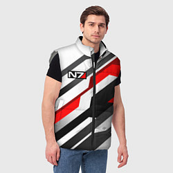 Мужской жилет Mass effect - white uniform n7, цвет: 3D-светло-серый — фото 2