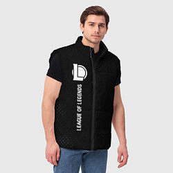 Мужской жилет League of Legends glitch на темном фоне: по-вертик, цвет: 3D-черный — фото 2