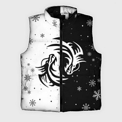 Мужской жилет Инь Янь - Драконы