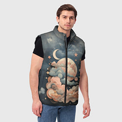 Мужской жилет Волшебное ночное небо, цвет: 3D-черный — фото 2