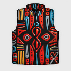Мужской жилет Красно-синий узор в африканском стиле