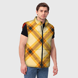 Мужской жилет Желтая шотландская клетка, цвет: 3D-красный — фото 2