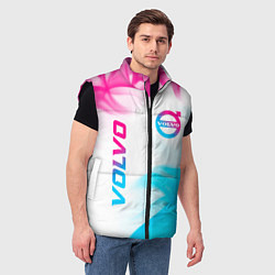 Мужской жилет Volvo neon gradient style вертикально, цвет: 3D-черный — фото 2