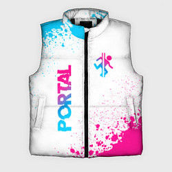 Мужской жилет Portal neon gradient style вертикально, цвет: 3D-черный