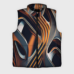 Мужской жилет Слияние красок оранжевого и чёрного абстракция