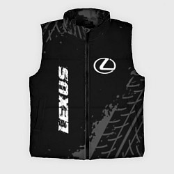 Мужской жилет Lexus speed на темном фоне со следами шин вертикал, цвет: 3D-черный
