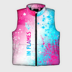 Мужской жилет In Flames neon gradient style по-вертикали