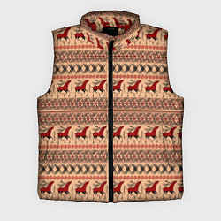 Мужской жилет Мезенские олени, цвет: 3D-красный